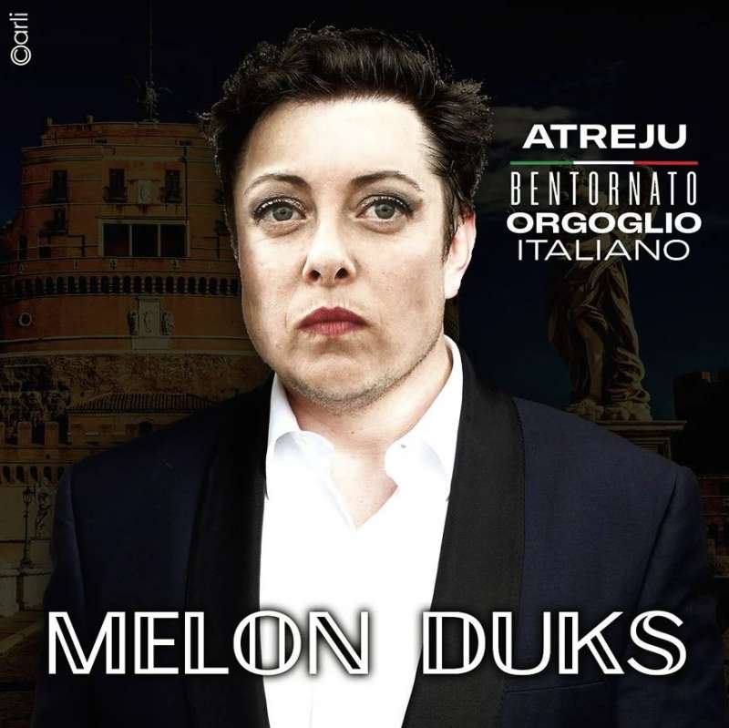 MELON DUKS - MEME BY EMILIANO CARLI SULLA PRESENZA DI ELON MUSK AD ATREJU