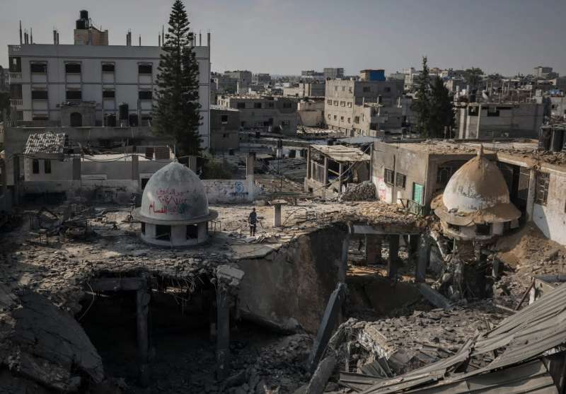 distruzione a rafah, nel sud della striscia di gaza, nel 2014