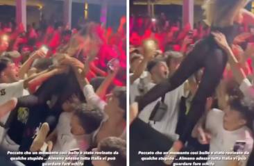 ROBERTA CARLUCCIO SI BUTTA SEMINUDA IN DISCOTECA E VIENE PALPEGGIATA 